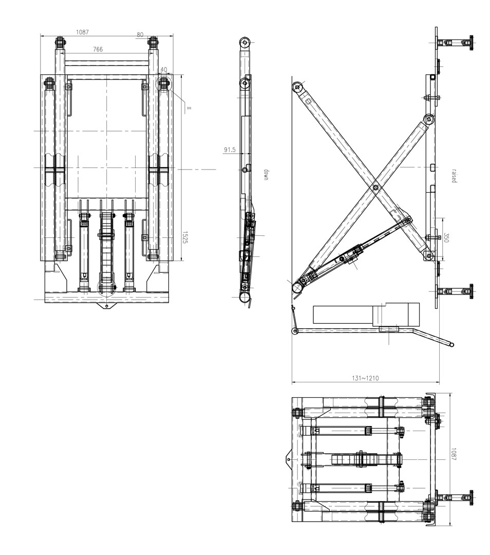 Petit pont élévateur ciseau mobile 2700Kg 230v pas cher