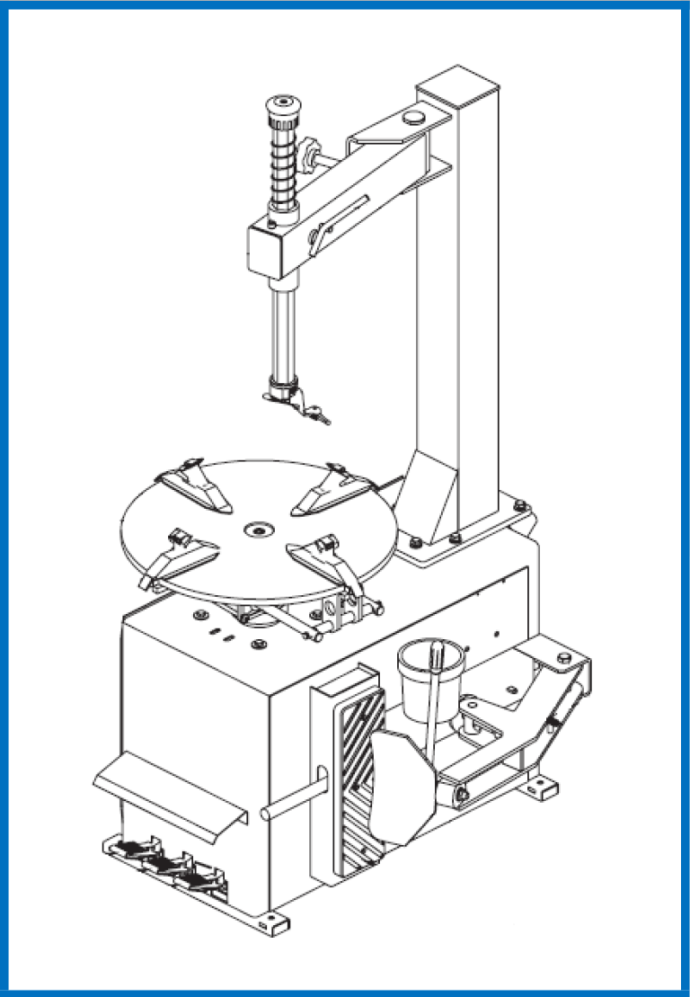 Démonte pneus simple et robuste 10 à 24 / 220Vmono