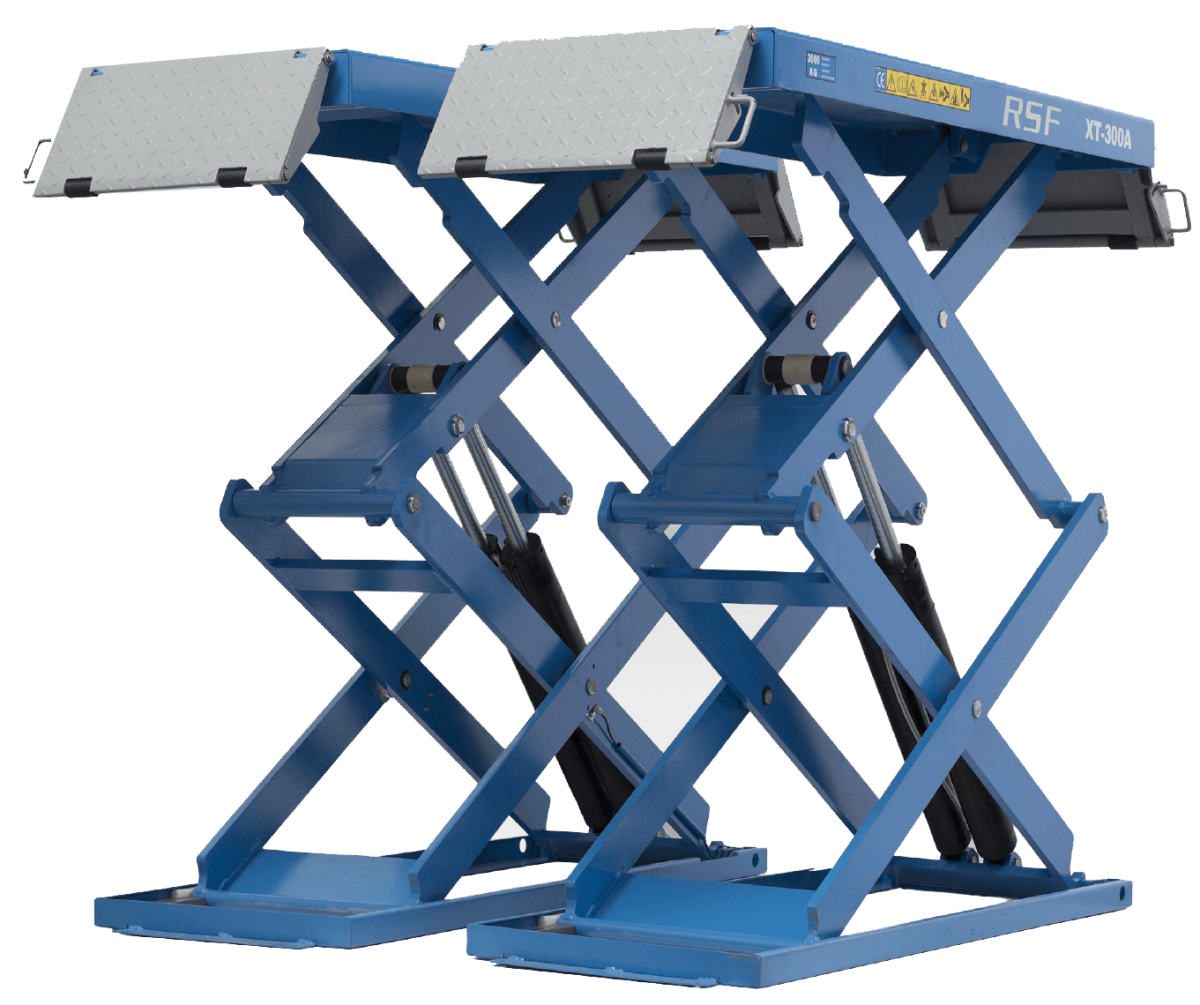Pont ciseaux à poser 3T avec levage à 1.9m livrable en 220V ou 380V tri