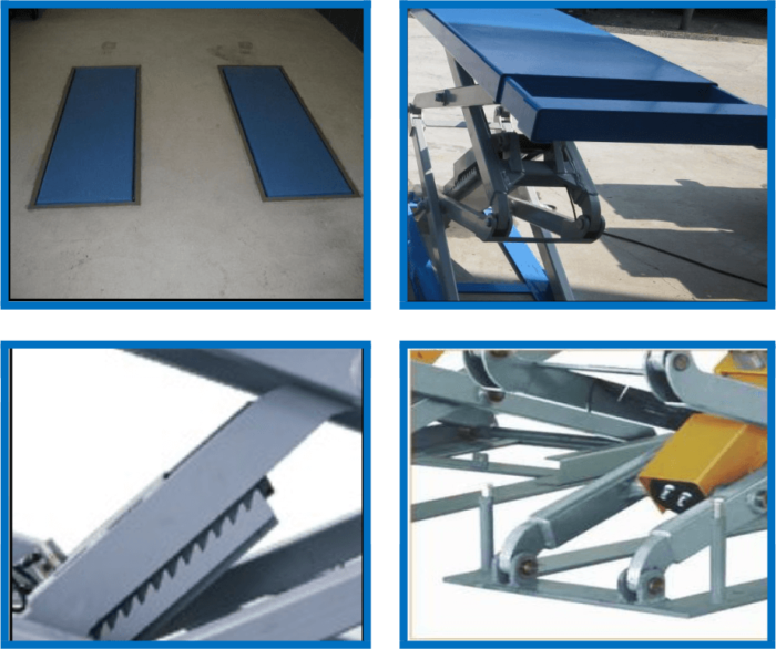 Pont ciseaux encastrable levage 2,13m – XT35B Détail