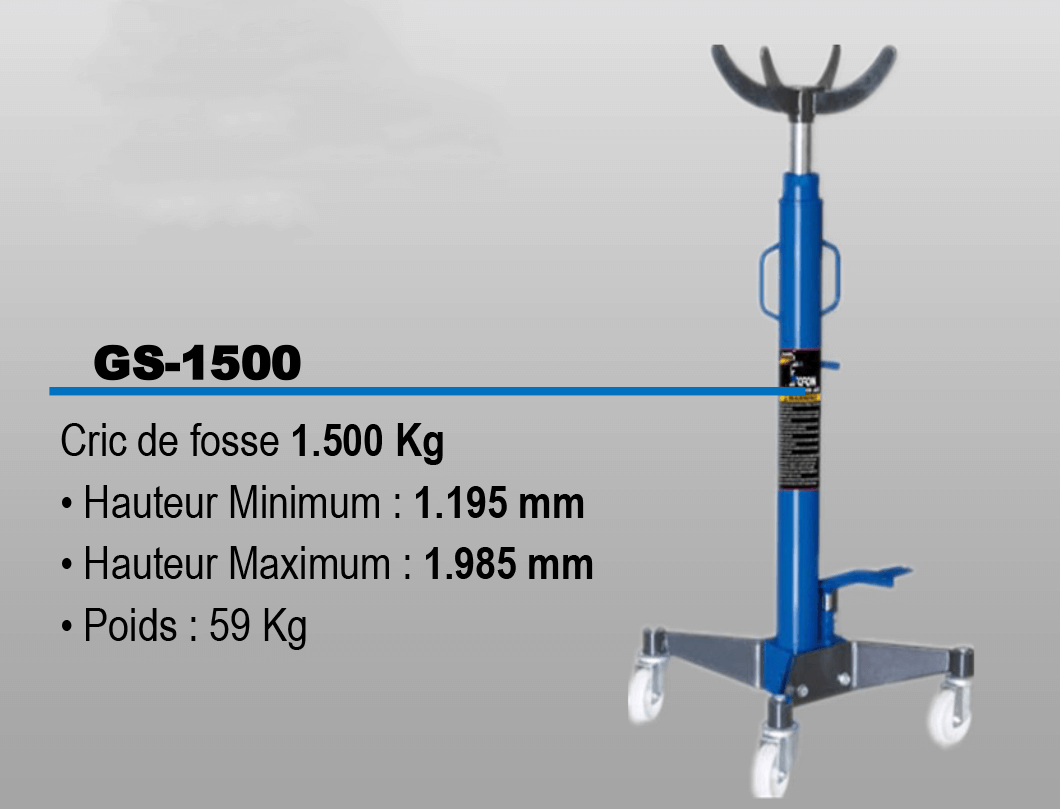 Crics standards et spécifiques pour votre garage & atelier