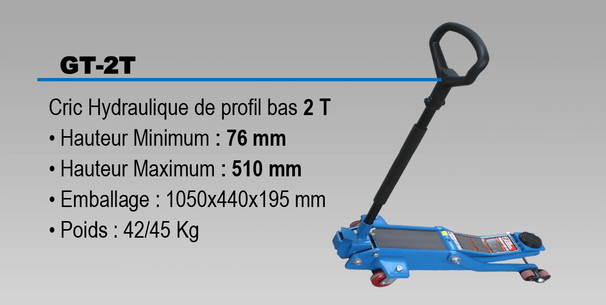 Crics standards et spécifiques pour votre garage & atelier