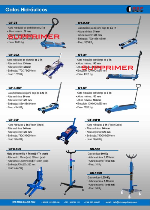 Crics Hydrauliques Série GT