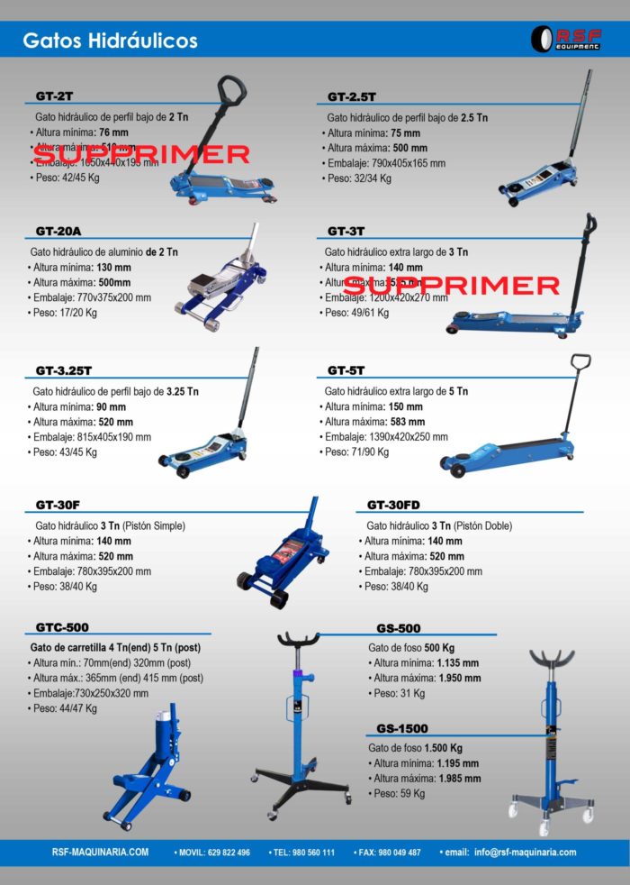 Crics Hydrauliques Série GT