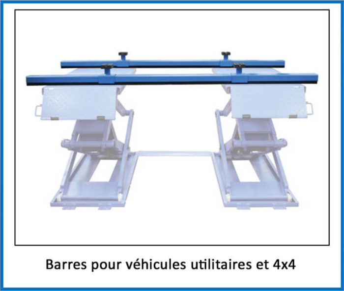 Barres transversales 4×4 & VU pour ponts ciseaux - barres porteuse