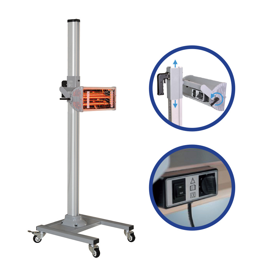 Lampe Infrarouge Carrosserie 3300 W 3 Emetteurs Ir Sechage Laque Avec Fonctions - 10060341