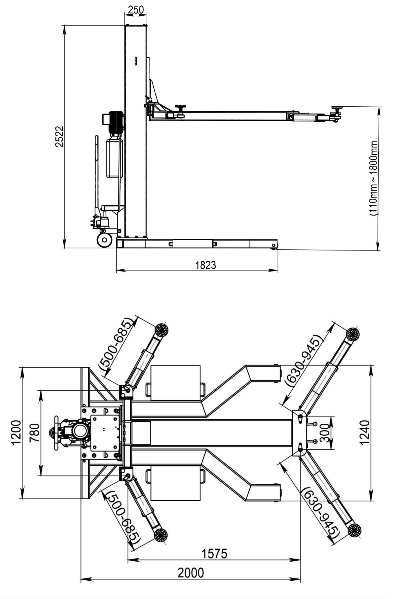 Pont elevateur mobile - Pont 1 colonne mobile pour leve voiture - Matthys