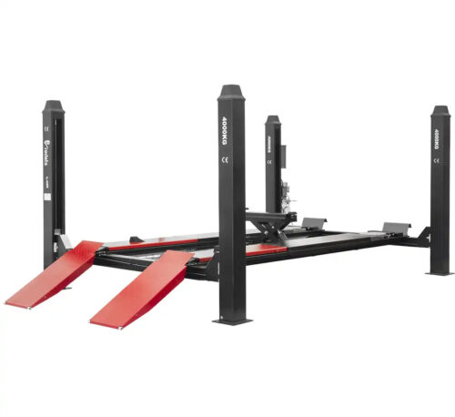 Pont élévateur 4 colonnes géométrie 4T avec cric central 2T et platines intégrés AL-L420