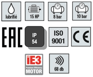 Compresseurs à vis K-MAX VS 11kw plan