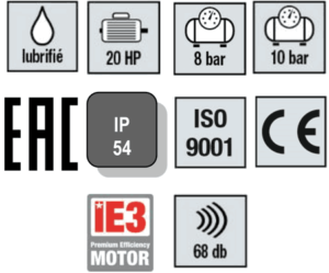 Compresseurs à vis K-MAX VS 15kw, outil mécanique garage, outillage