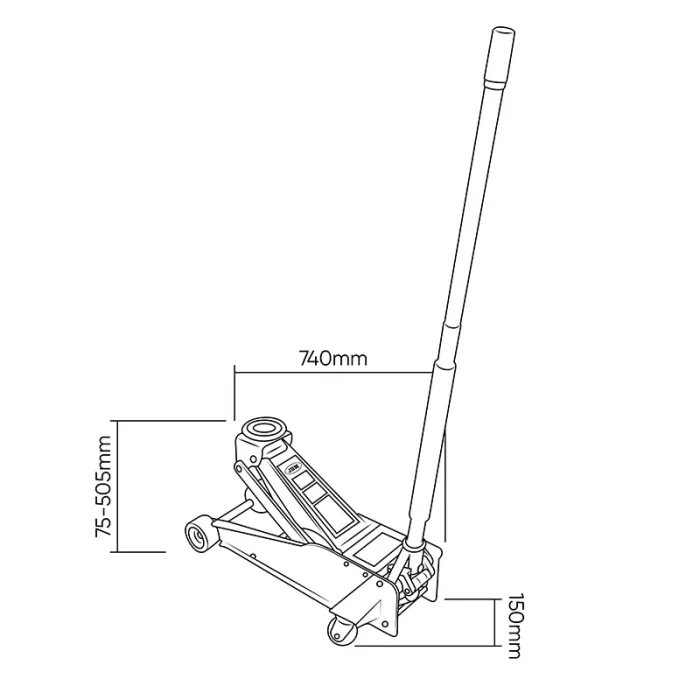 cric rouleur hydraulique 2 tonnes, cric rouleur 2t, cric rouleur jbm 53421