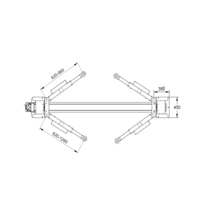 pont-elevateur-2-colonnes-4T-automatique-base-renfort