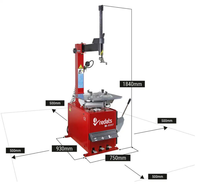 Demonte pneu semi automatique, démonte pneu redats m-111F, démonte pneu semi automatique, démonte pneu 380V